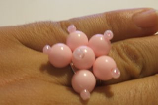 Anel de Contas Cor-de-rosa - ver detalhe